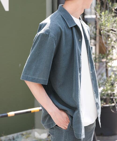 FORK&SPOON（フォークアンドスプーン）の「FORK&SPOON　ピグメントプリントシャツ（シャツ/ブラウス・メンズ・グリーン/アイボリー/グレー・4/5）」の14枚目の写真