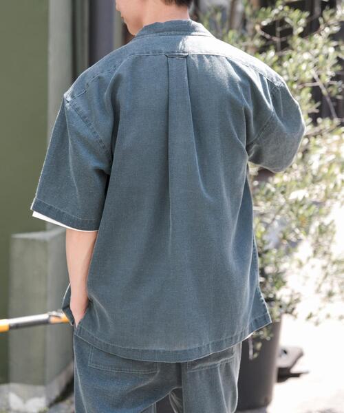 FORK&SPOON（フォークアンドスプーン）の「FORK&SPOON　ピグメントプリントシャツ（シャツ/ブラウス・メンズ・グリーン/アイボリー/グレー・4/5）」の15枚目の写真