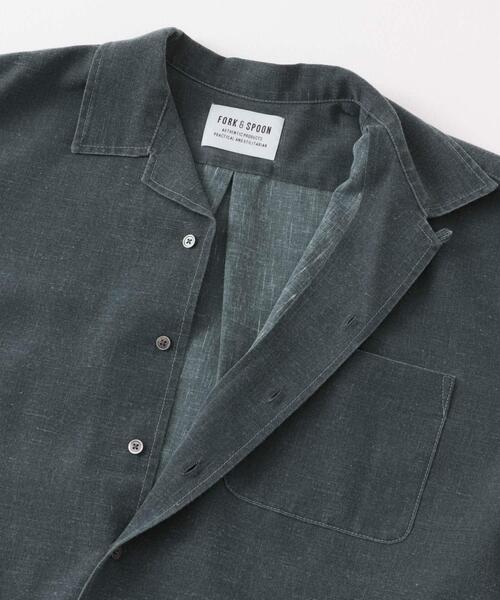 FORK&SPOON（フォークアンドスプーン）の「FORK&SPOON　ピグメントプリントシャツ（シャツ/ブラウス・メンズ・グリーン/アイボリー/グレー・4/5）」の19枚目の写真