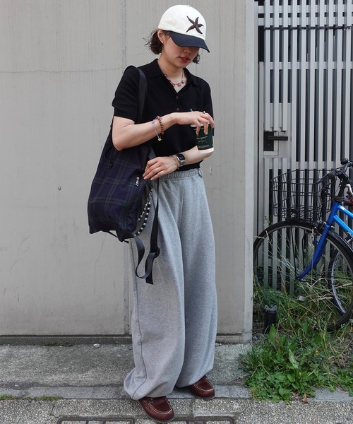 napinna maison（ナピナメゾン）の「【napinna maison×MAI】2wayマルチポケット付きドローコードナップサック（バックパック/リュック・レディース・チェック/グレー・FREE）」の7枚目の写真