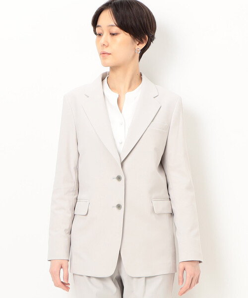 COMME CA（コムサ）の「【セットアップ対応】メリルハイテンション ジャケット（テーラードジャケット・レディース・ライトグレー・9号）」の9枚目の写真