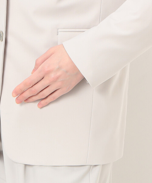 COMME CA（コムサ）の「【セットアップ対応】メリルハイテンション ジャケット（テーラードジャケット・レディース・ライトグレー・9号）」の14枚目の写真