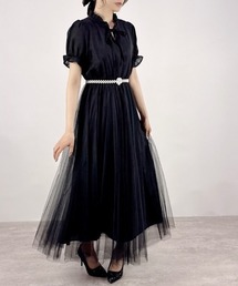 CLOTHY（クロシィ）の「【オケージョンやお出かけにも◎】パールベルト付きドレス（ドレス）」