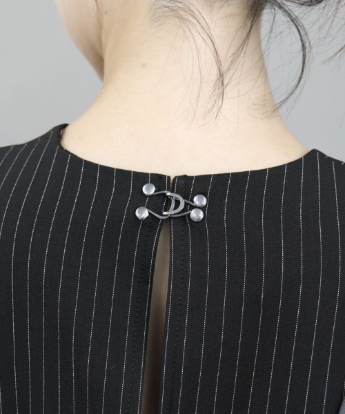DONOBAN（ドノバン）の「【ANDRESD】pinstripe sleeveless bustier dress［ピンストライプスリーブレスビスチェドレス］（セットアップ・レディース・ブラック/ベージュ/グレー・L/M/S）」の7枚目の写真