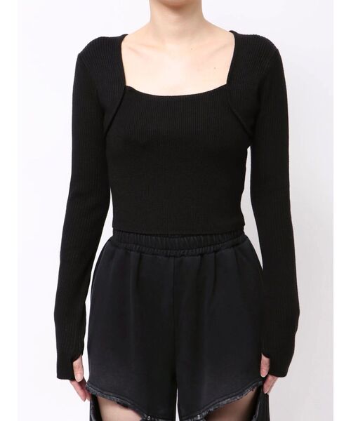 EMODA(エモダ)の「レイヤーコンパクトチョーカーニット(ニット/セーター・レディース・ブルー/ブラック/グレー/アイボリー・FREE)」の8枚目の写真