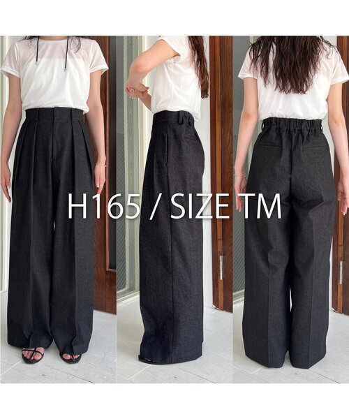 CAPRICIEUX LE'MAGE(カプリシューレマージュ)の「【選べる4サイズ展開】2タックコットンパンツ(その他パンツ・レディース・ホワイト/ブラック・38/PS/TM/36)」の5枚目の写真