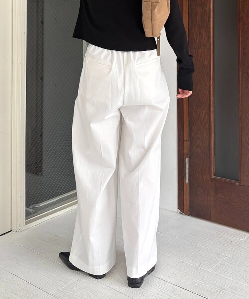 CAPRICIEUX LE'MAGE(カプリシューレマージュ)の「【選べる4サイズ展開】2タックコットンパンツ(その他パンツ・レディース・ホワイト/ブラック・38/PS/TM/36)」の10枚目の写真