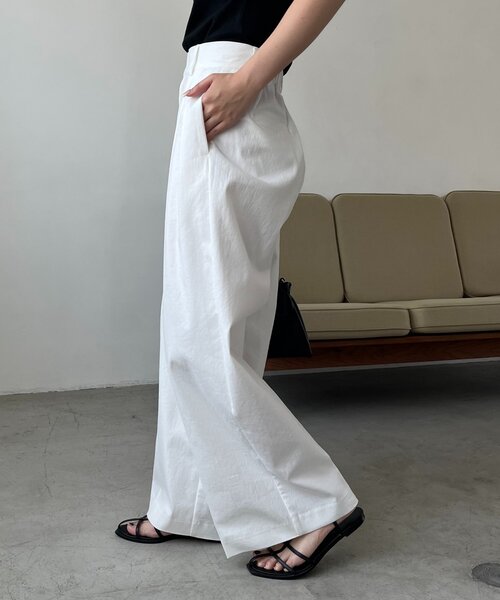 CAPRICIEUX LE'MAGE(カプリシューレマージュ)の「【選べる4サイズ展開】2タックコットンパンツ(その他パンツ・レディース・ホワイト/ブラック・38/PS/TM/36)」の15枚目の写真