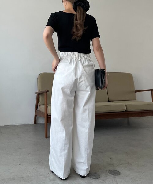 CAPRICIEUX LE'MAGE(カプリシューレマージュ)の「【選べる4サイズ展開】2タックコットンパンツ(その他パンツ・レディース・ホワイト/ブラック・38/PS/TM/36)」の18枚目の写真