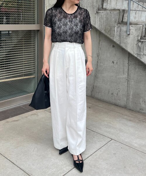 CAPRICIEUX LE'MAGE(カプリシューレマージュ)の「【選べる4サイズ展開】2タックコットンパンツ(その他パンツ・レディース・ホワイト/ブラック・38/PS/TM/36)」の19枚目の写真