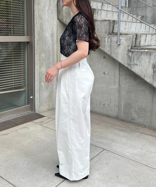 CAPRICIEUX LE'MAGE(カプリシューレマージュ)の「【選べる4サイズ展開】2タックコットンパンツ(その他パンツ・レディース・ホワイト/ブラック・38/PS/TM/36)」の22枚目の写真