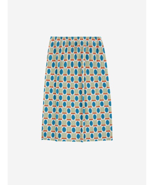 BOBO CHOSES(ボボショーズ)の「Geometric Scacs over pencil pleated skirt(スカート・キッズ・オフホワイト・2-3YEAR/4-5YEAR/6-7YEAR/8-9y/12-13y/10-11y)」の2枚目の写真
