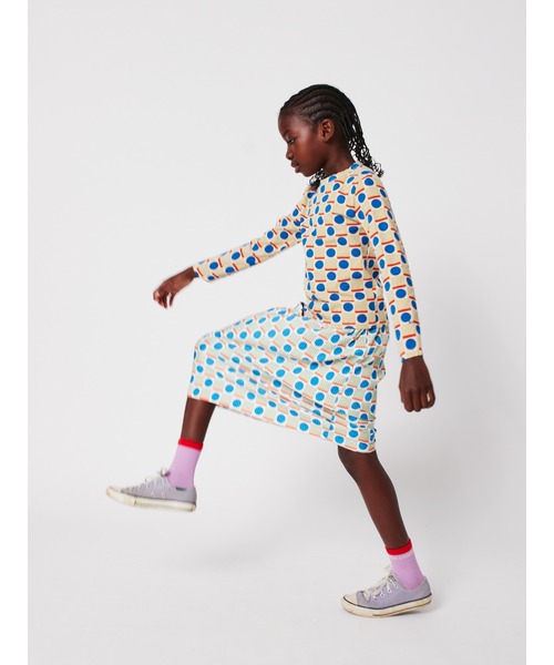 BOBO CHOSES(ボボショーズ)の「Geometric Scacs over pencil pleated skirt(スカート・キッズ・オフホワイト・2-3YEAR/4-5YEAR/6-7YEAR/8-9y/12-13y/10-11y)」の6枚目の写真