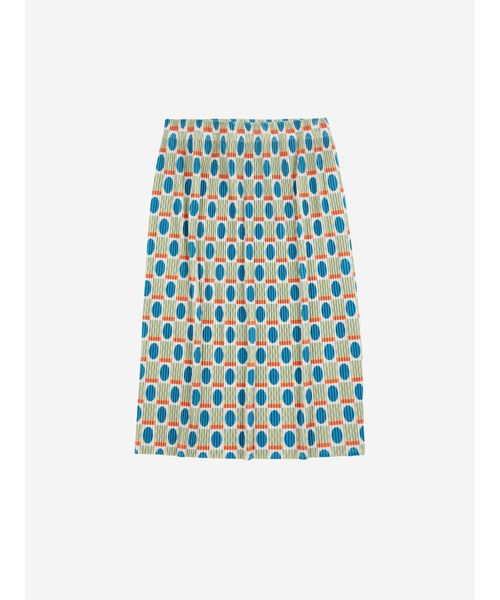セール】Geometric Scacs over pencil pleated skirt（スカート