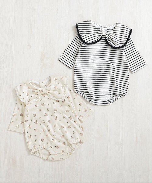 apres les cours（アプレレクール）の「リボン衿ボディースーツ（ロンパース・キッズ・その他2/その他3・70/80）」の9枚目の写真