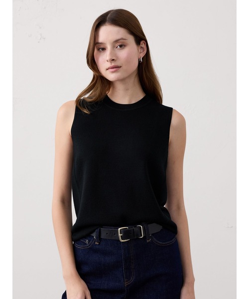 BANANA REPUBLIC FACTORY STORE(バナナリパブリック ファクトリーストア)の「BANANA REPUBLIC FACTORY STORE 日本限定 メリノウール ノースリーブセーター(ニット/セーター・レディース・グレー/ワイン/ブラック/ブラウン・XS/S/M/L)」の2枚目の写真