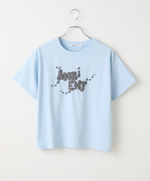 COLONY 2139(コロニートゥーワンスリーナイン)の「AMBIENTプリントTシャツ(Tシャツ/カットソー・レディース・ブラック/サックスブルー/ホワイト/ブラウン/ピンク・FREE)」の4枚目の写真