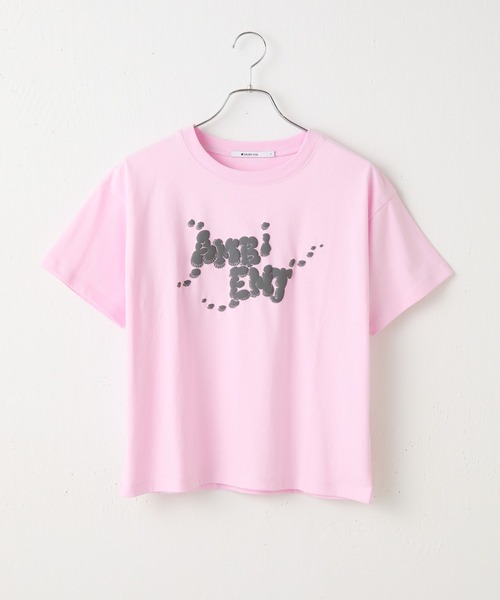 COLONY 2139(コロニートゥーワンスリーナイン)の「AMBIENTプリントTシャツ(Tシャツ/カットソー・レディース・ブラック/サックスブルー/ホワイト/ブラウン/ピンク・FREE)」の5枚目の写真
