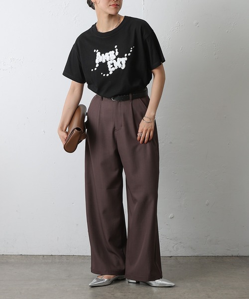 COLONY 2139(コロニートゥーワンスリーナイン)の「AMBIENTプリントTシャツ(Tシャツ/カットソー・レディース・ブラック/サックスブルー/ホワイト/ブラウン/ピンク・FREE)」の18枚目の写真