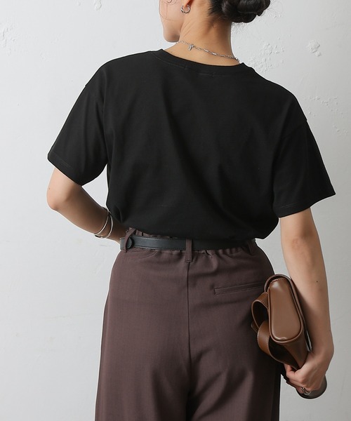 COLONY 2139(コロニートゥーワンスリーナイン)の「AMBIENTプリントTシャツ(Tシャツ/カットソー・レディース・ブラック/サックスブルー/ホワイト/ブラウン/ピンク・FREE)」の20枚目の写真