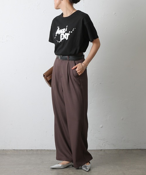 COLONY 2139(コロニートゥーワンスリーナイン)の「AMBIENTプリントTシャツ(Tシャツ/カットソー・レディース・ブラック/サックスブルー/ホワイト/ブラウン/ピンク・FREE)」の17枚目の写真