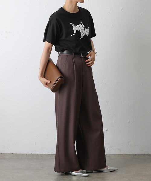 COLONY 2139(コロニートゥーワンスリーナイン)の「AMBIENTプリントTシャツ(Tシャツ/カットソー・レディース・ブラック/サックスブルー/ホワイト/ブラウン/ピンク・FREE)」の15枚目の写真