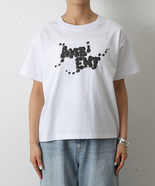 COLONY 2139(コロニートゥーワンスリーナイン)の「AMBIENTプリントTシャツ(Tシャツ/カットソー・レディース・ブラック/サックスブルー/ホワイト/ブラウン/ピンク・FREE)」の14枚目の写真