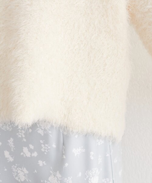 natural couture（ナチュラルクチュール）の「Vネックシャギーニットプルオーバー（ニット/セーター・レディース・ラベンダー/ブルー/オフホワイト/ブラック/グレイッシュベージュ/モカ・FREE）」の16枚目の写真