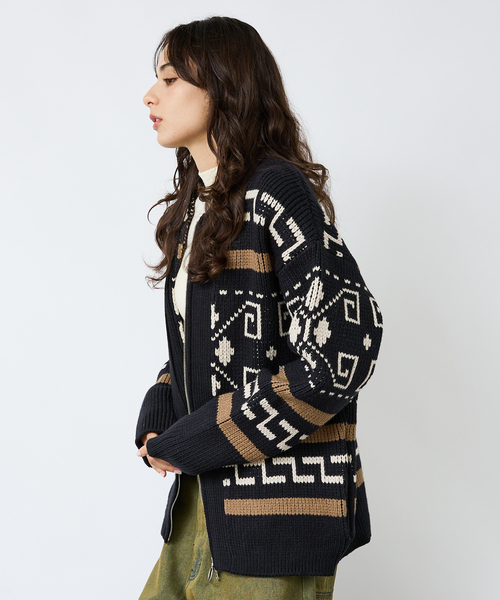 70s ペンドルトン　PENDLETON カーディガン　ケーブルニット　ネイビー 70s ペンドルトン PENDLETON カーディガン ケーブルニット