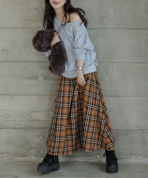 yukiemon刺繍ポケット付きチェック柄キャミワンピース yukiemon刺繍ポケット付きチェック柄キャミワンピース 【公式通販】