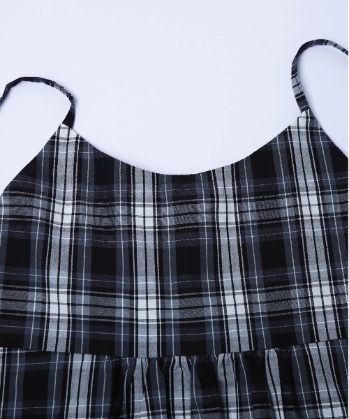 SUGAR BISKET（シュガービスケット）の「チェック柄キャミソールワンピース（ワンピース・レディース・ブルー/ブラック/グリーン/オレンジ/ベージュ・フリー）」の18枚目の写真