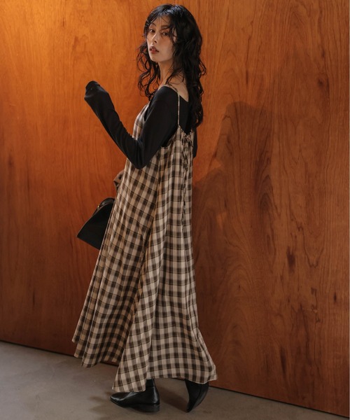 新品タグ付★エルメス ボルデュックチェック ワンピース オレンジ34 XS 新品タグ付☆エルメス ボルデュックチェック ワンピース