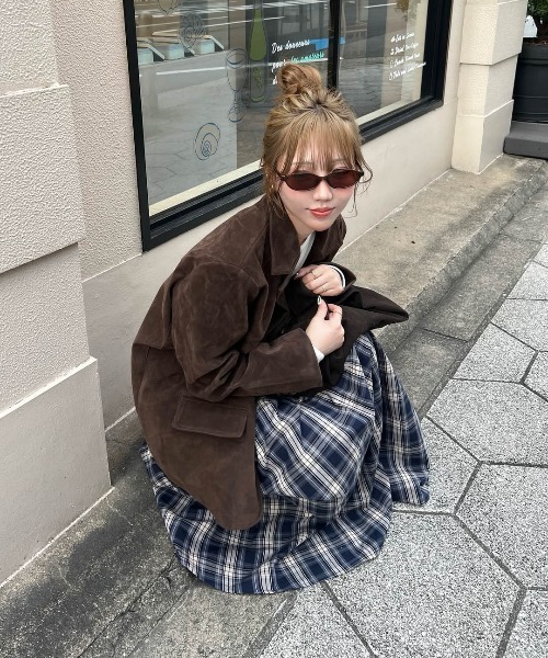 SUGAR BISKET（シュガービスケット）の「チェック柄キャミソールワンピース（ワンピース・レディース・ブルー/ブラック/グリーン/オレンジ/ベージュ・フリー）」の20枚目の写真