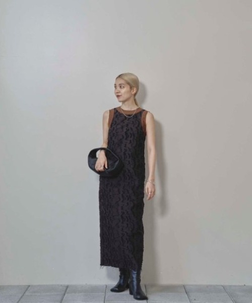 TODAYFUL（トゥデイフル）の「【TODAYFUL/トゥデイフル】Jacquard Pencil Dress/ジャガードペンシルドレス/ワンピース（ワンピース・レディース・キナリ/ダークブラウン・36/38）」の9枚目の写真