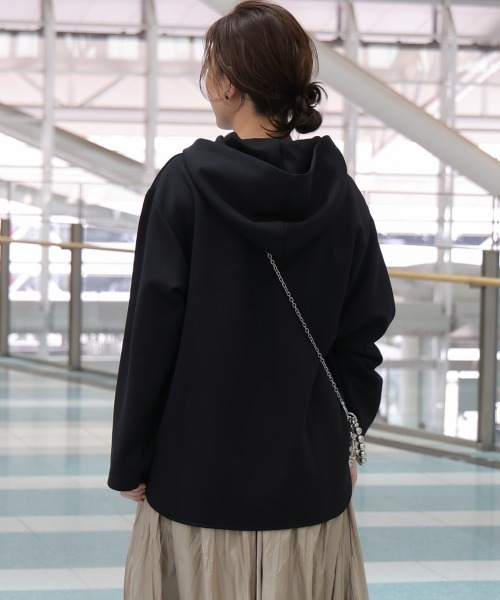 Bou Jeloud（ブージュルード）の「【はあちゅう*Bou Jeloud】カンガルーパーカー（スウェット・レディース・キャメル/ピンク/ブラック/グレー・FREE）」の18枚目の写真