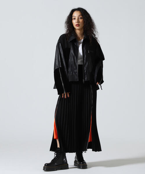 Risley(リズレー)の「Risley/リズレー/ ZIP プリーツスカート(スカート・レディース・ブラック・F)」の19枚目の写真