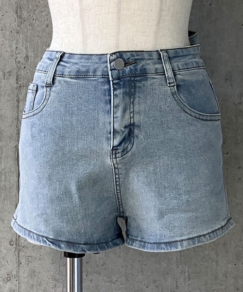 meJane(ミージェーン)の「バックリボン デニムショートパンツ(デニムパンツ・レディース・ライトブルー・SS/S/M)」の9枚目の写真