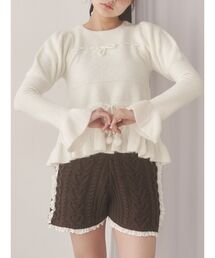 merry jenny | フリルペプラムニットトップス(ニット/セーター)