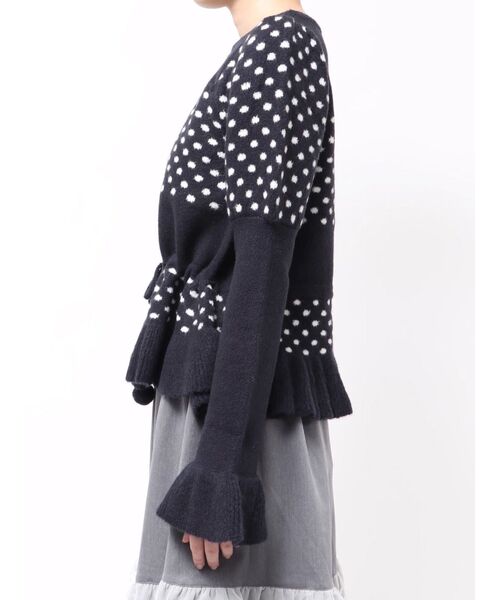 merry jenny(メリージェニー)の「フリルペプラムニットトップス(ニット/セーター・レディース・ネイビー/グレー/オフホワイト・FREE)」の19枚目の写真