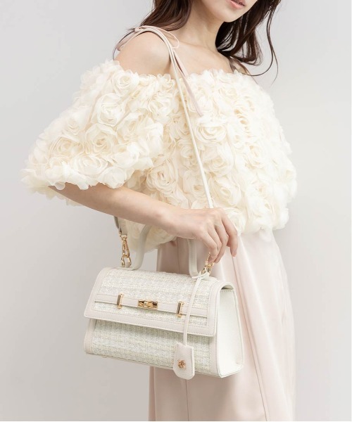 2WAY ベルトデザインツイードハンドルバッグ（ハンドバッグ）｜RANDA