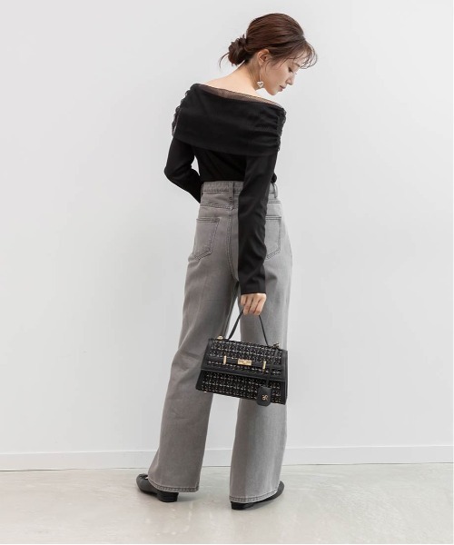 2WAY ベルトデザインツイードハンドルバッグ（ハンドバッグ）｜RANDA