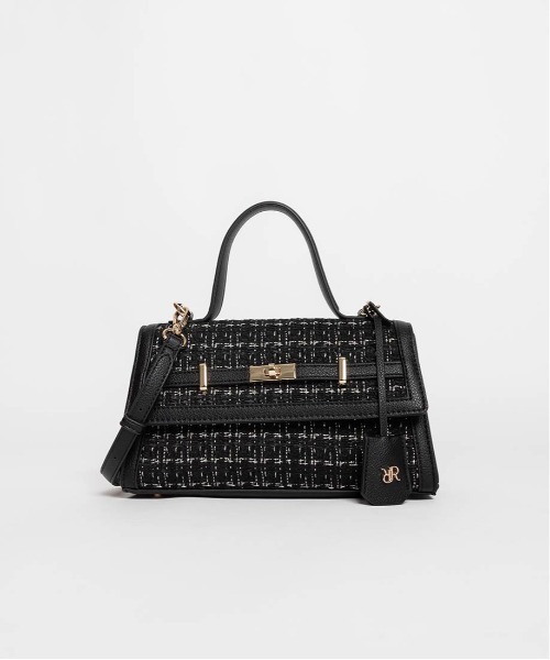 2WAY ベルトデザインツイードハンドルバッグ（ハンドバッグ）｜RANDA