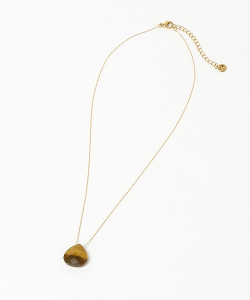 Andemiu(アンデミュウ)の「【サージカル】ステンレスストーンカットペンダント591737(ネックレス・レディース・ホワイト/ブラウン・FREE)」の4枚目の写真