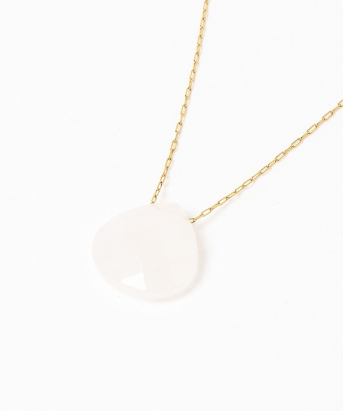 Andemiu(アンデミュウ)の「【サージカル】ステンレスストーンカットペンダント591737(ネックレス・レディース・ホワイト/ブラウン・FREE)」の7枚目の写真