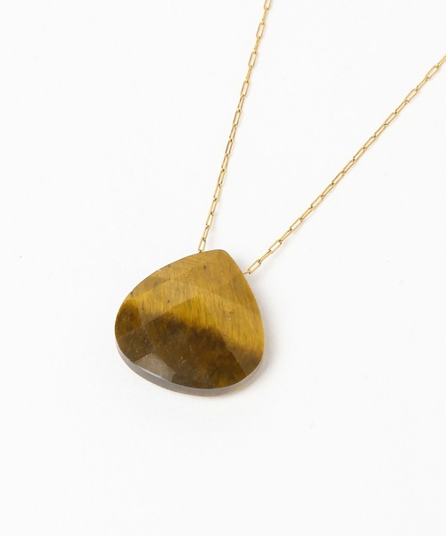 Andemiu(アンデミュウ)の「【サージカル】ステンレスストーンカットペンダント591737(ネックレス・レディース・ホワイト/ブラウン・FREE)」の8枚目の写真