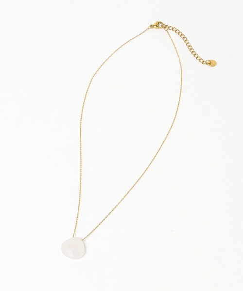 Andemiu(アンデミュウ)の「【サージカル】ステンレスストーンカットペンダント591737(ネックレス・レディース・ホワイト/ブラウン・FREE)」の12枚目の写真