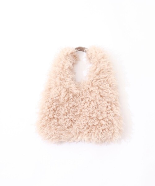 NOLLEY’S（ノーリーズ）の「【PR林☆別注】チベットラムフェイクファーバッグ（ショルダーバッグ・レディース・ベージュ/グレイッシュベージュ・FREE）」の9枚目の写真