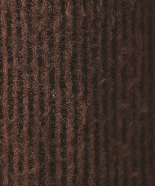 Ray BEAMS（レイビームス）の「シャギー ジップ カーディガン [手洗い可]（カーディガン/ボレロ・レディース・ダークブラウン/ブラック・ONE SIZE）」の19枚目の写真