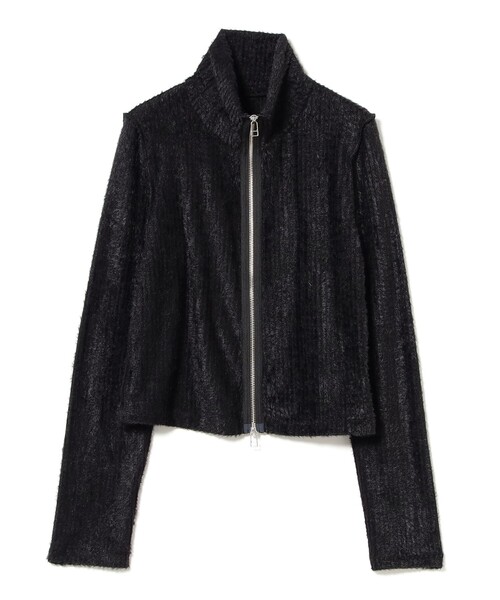 Ray BEAMS（レイビームス）の「シャギー ジップ カーディガン [手洗い可]（カーディガン/ボレロ・レディース・ダークブラウン/ブラック・ONE SIZE）」の21枚目の写真