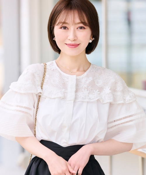 チェスティ♡タグ付き未使用♡レースフリルブラウス レースフリルブラウス（シャツ/ブラウス）｜Chesty（チェスティー）の